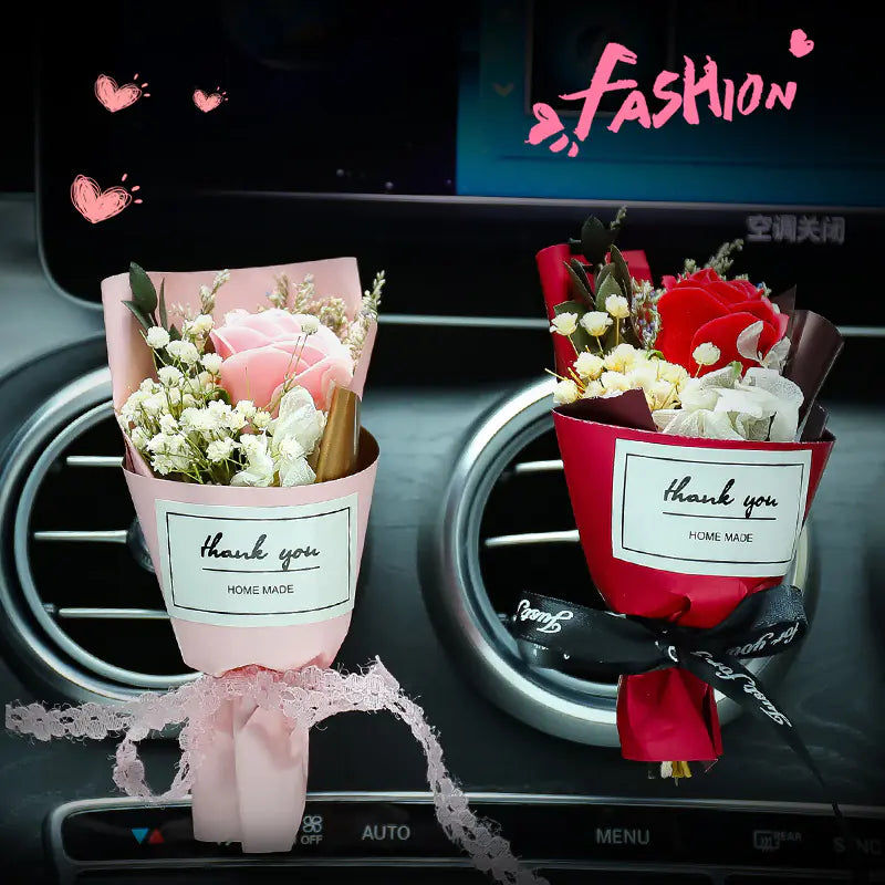 Creative Car Air Freshener Clip with Dried Flowers