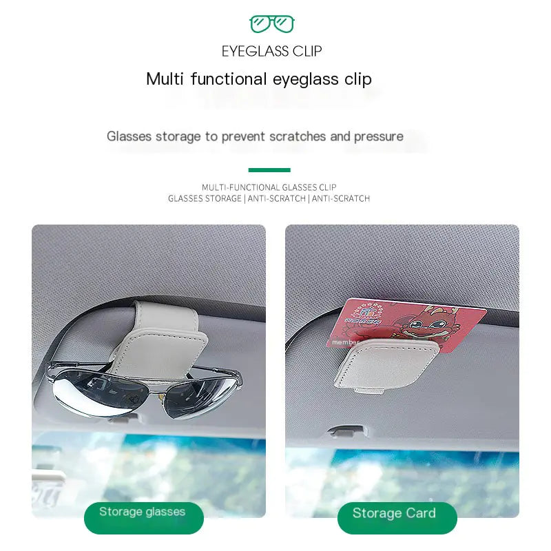 Car Sunglasses Clip Holder for Visor Storage (New)