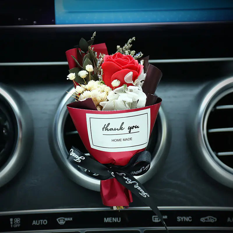 Creative Car Air Freshener Clip with Dried Flowers