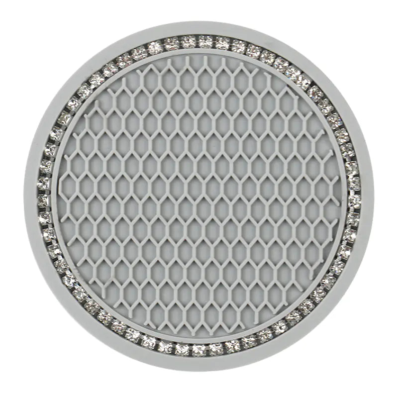 Honeycomb Car Cup Holder Mat with Rhinestones