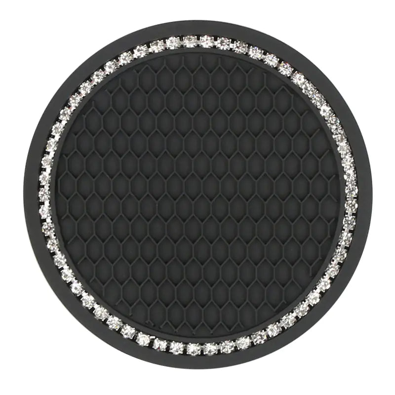 Honeycomb Car Cup Holder Mat with Rhinestones