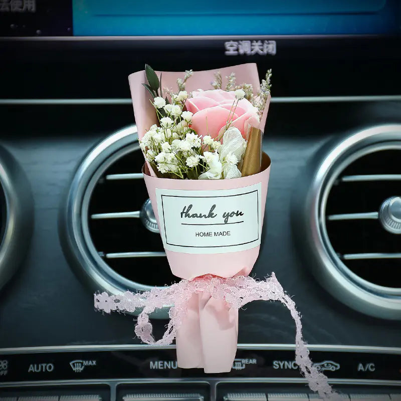 Creative Car Air Freshener Clip with Dried Flowers