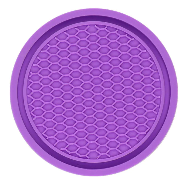 Honeycomb Car Cup Holder Mat with Rhinestones