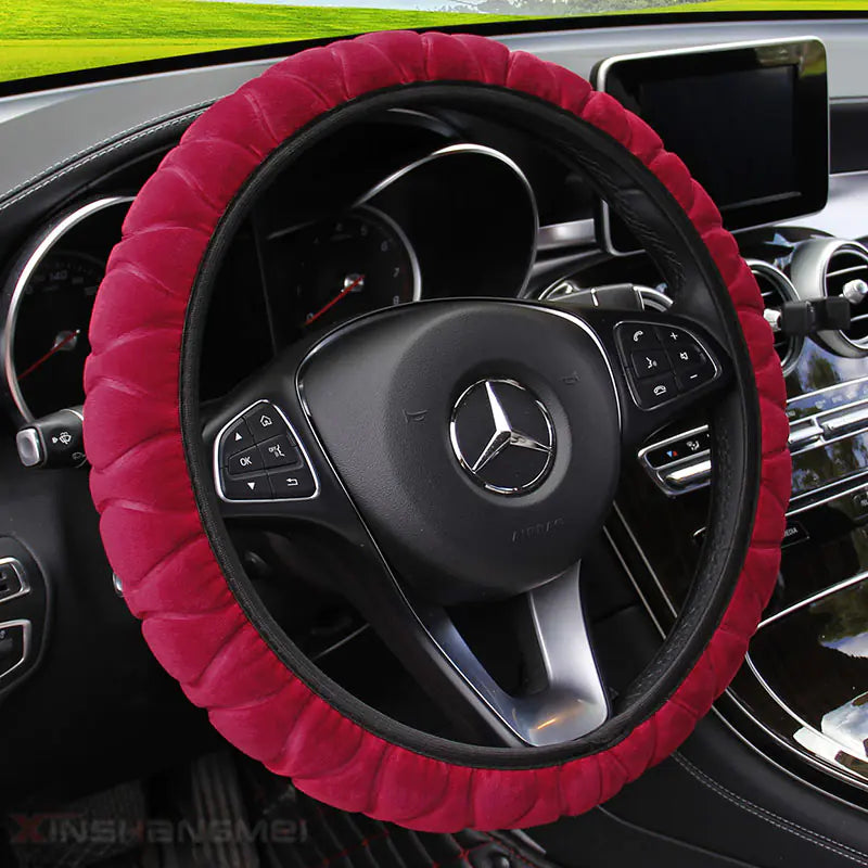Plush Steering Wheel Cover for Cars