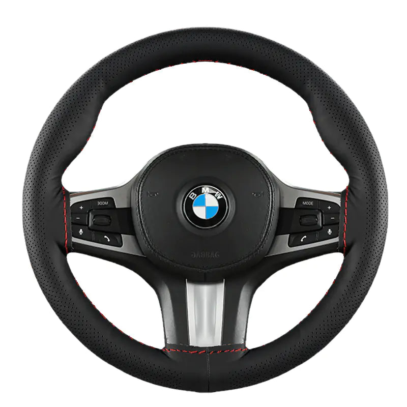 Audocvers Anti-Slip Leather Steering Wheel Cover 38cm