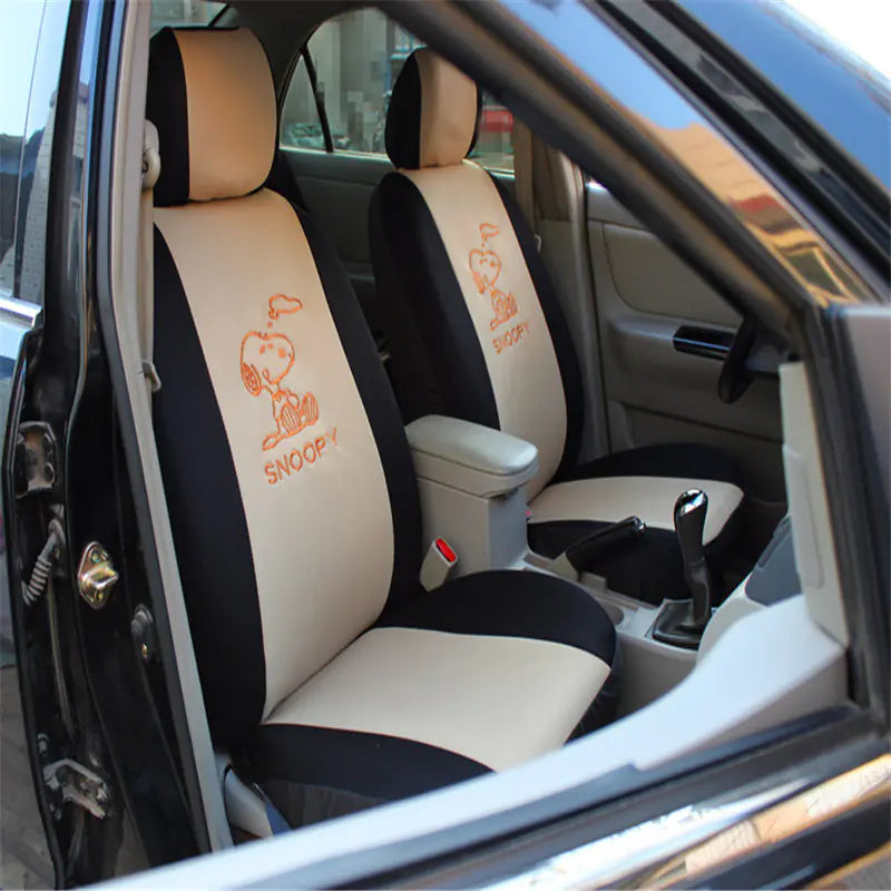 Universal Car Seat Covers - Cute Cartoon Fabric Set